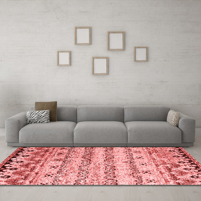 Contemporary Red Washable Rugs