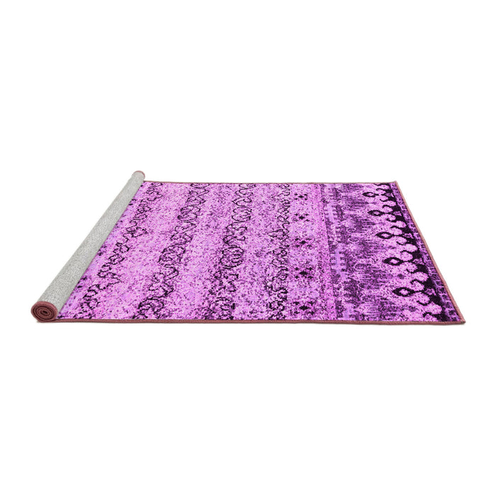 Sideview of Machine Washable Abstract Pink Contemporary Rug, wshcon2567pnk