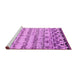 Sideview of Machine Washable Abstract Pink Contemporary Rug, wshcon2567pnk