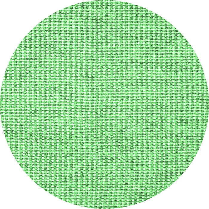 Round Abstract Emerald Green Contemporary Rug, con2568emgrn