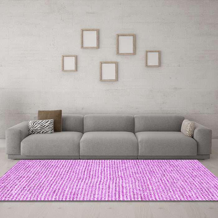 Machine Washable Abstract Purple Contemporary Area Rugs in a Living Room, wshcon2568pur