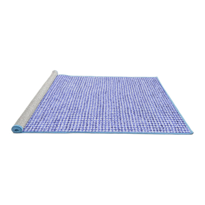 Sideview of Machine Washable Abstract Blue Contemporary Rug, wshcon2568blu