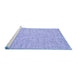 Sideview of Machine Washable Abstract Blue Contemporary Rug, wshcon2568blu