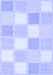 Machine Washable Checkered Blue Modern Rug, wshcon2569blu