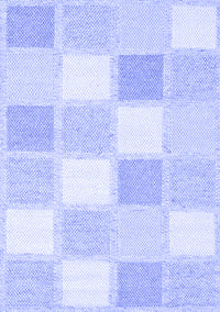 Checkered Blue Modern Rug, con2569blu