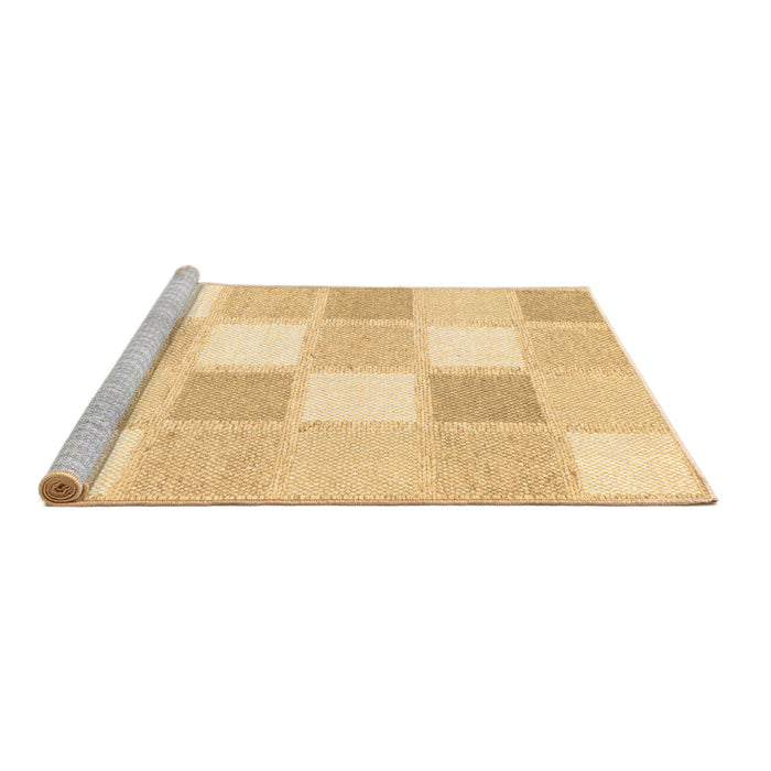 Sideview of Machine Washable Checkered Brown Modern Rug, wshcon2569brn