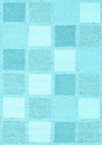 Checkered Light Blue Modern Rug, con2569lblu