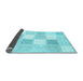 Sideview of Checkered Light Blue Modern Rug, con2569lblu