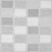 Serging Thickness of Checkered Gray Modern Rug, con2569gry