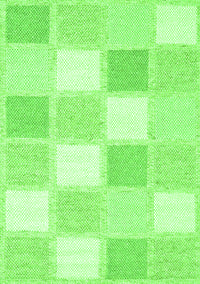 Checkered Green Modern Rug, con2569grn