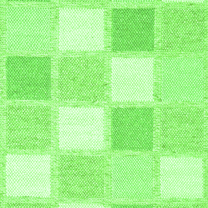 Checkered Green Modern Rug, con2569grn