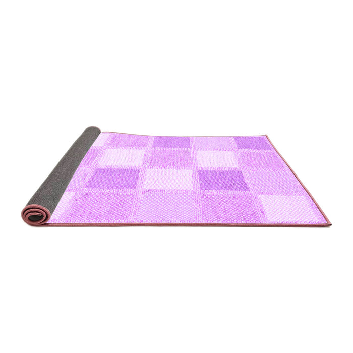 Sideview of Checkered Purple Modern Rug, con2569pur