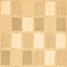 Square Checkered Brown Modern Rug, con2569brn