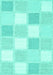 Checkered Turquoise Modern Rug, con2569turq