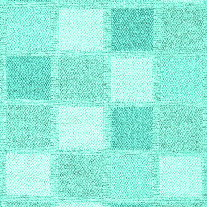 Checkered Turquoise Modern Rug, con2569turq