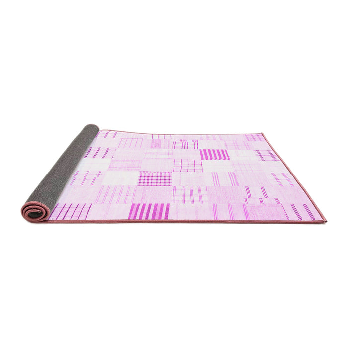 Sideview of Solid Pink Modern Rug, con256pnk