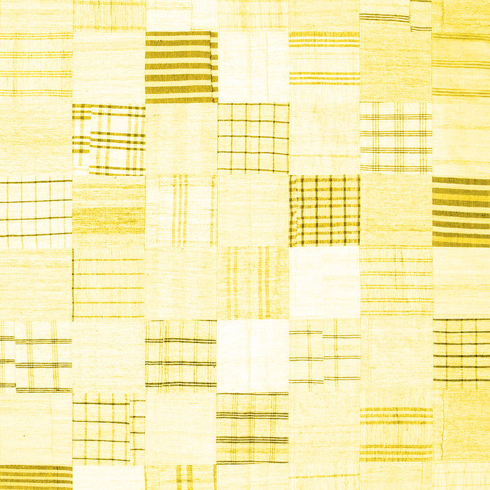 Machine Washable Solid Yellow Modern Rug, wshcon256yw