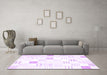 Machine Washable Solid Purple Modern Area Rugs in a Living Room, wshcon256pur