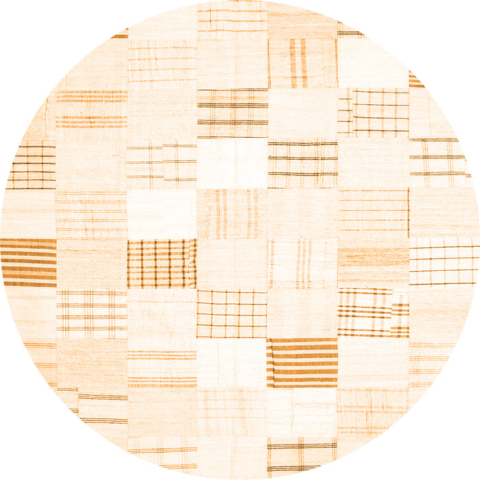 Square Solid Orange Modern Rug, con256org