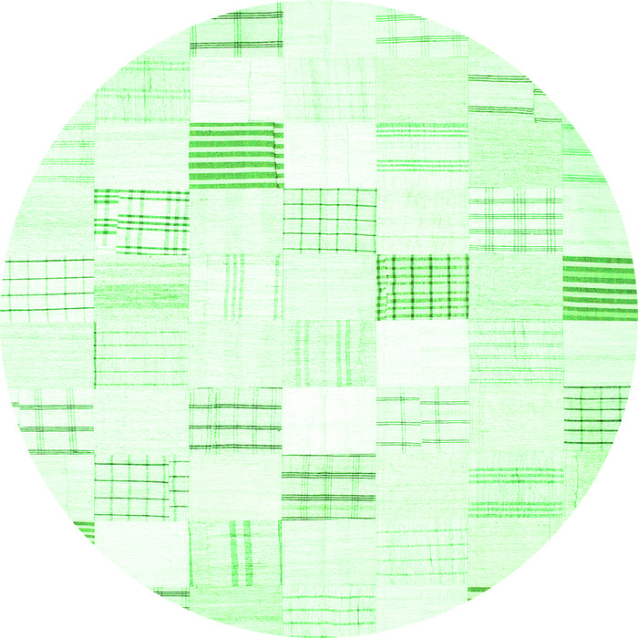 Square Solid Green Modern Rug, con256grn