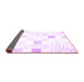 Sideview of Solid Purple Modern Rug, con256pur