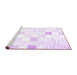 Sideview of Machine Washable Solid Purple Modern Area Rugs, wshcon256pur