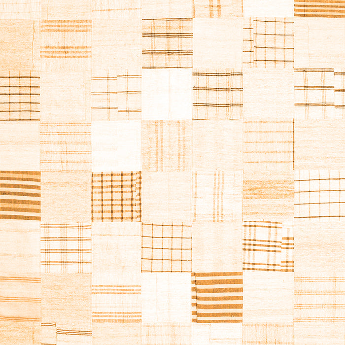 Solid Orange Modern Rug, con256org