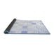 Sideview of Solid Blue Modern Rug, con256blu