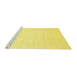 Serging Thickness of Machine Washable Contemporary Yellow Rug, wshcon257