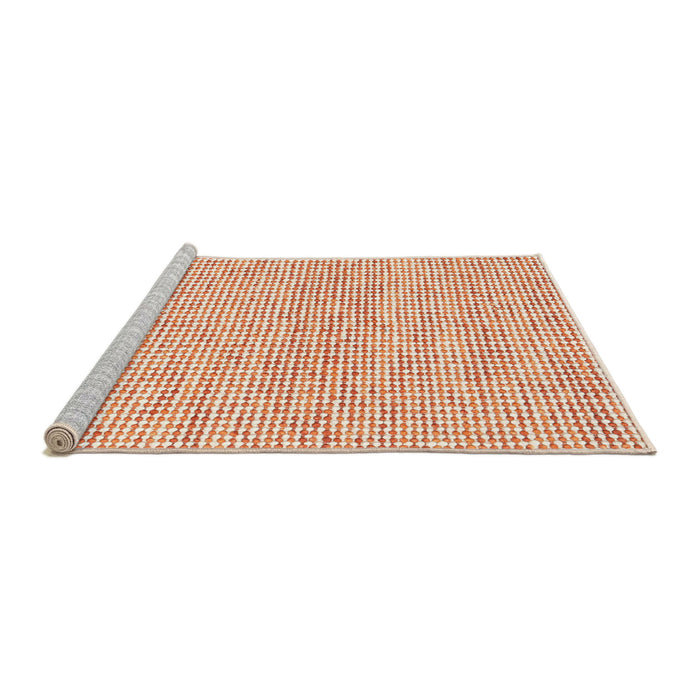 Serging Thickness of Machine Washable Contemporary Light Orange Rug, wshcon2570