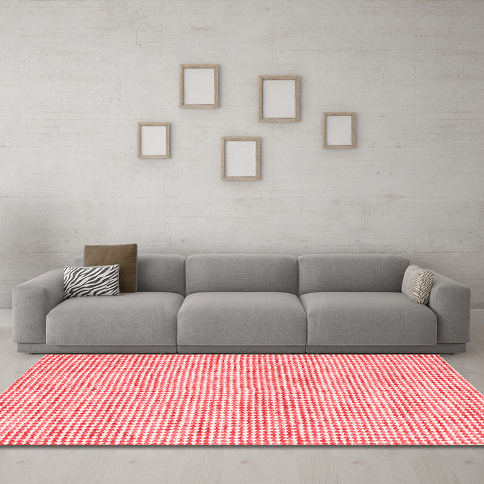 Contemporary Red Washable Rugs
