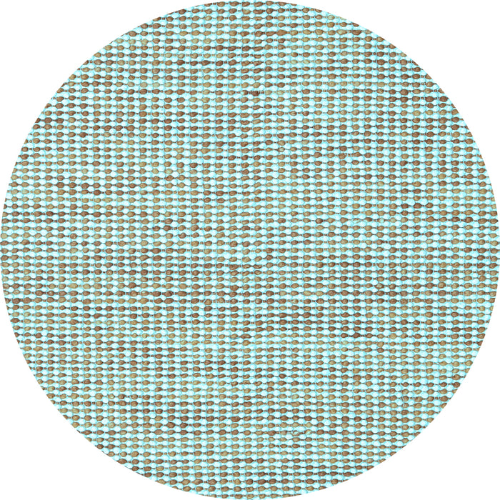 Round Machine Washable Abstract Light Blue Contemporary Rug, wshcon2570lblu