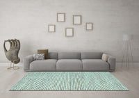 Machine Washable Abstract Light Blue Contemporary Rug, wshcon2570lblu