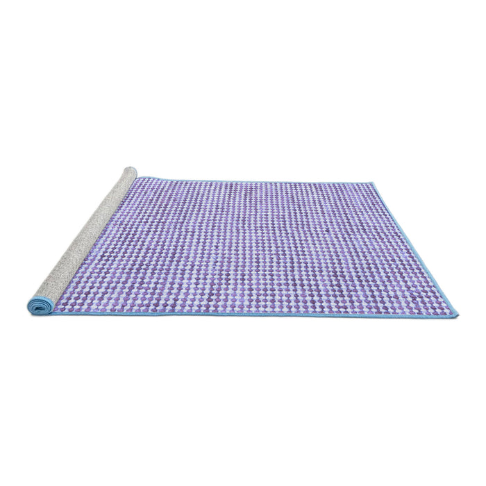 Sideview of Machine Washable Abstract Blue Contemporary Rug, wshcon2570blu