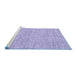 Sideview of Machine Washable Abstract Blue Contemporary Rug, wshcon2570blu