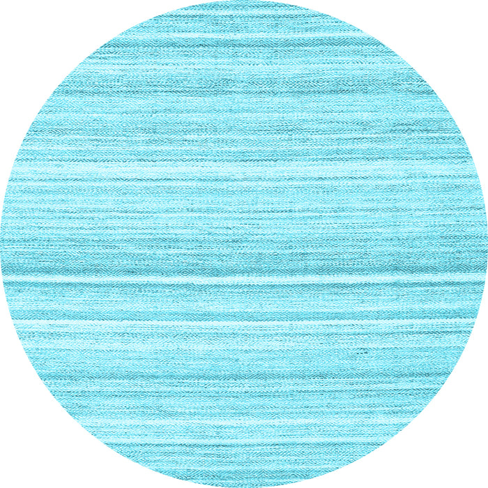 Round Abstract Light Blue Contemporary Rug, con2571lblu