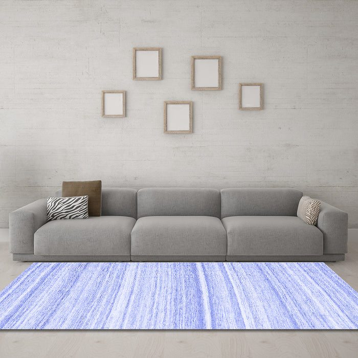 Machine Washable Abstract Blue Contemporary Rug in a Living Room, wshcon2571blu