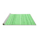 Sideview of Machine Washable Abstract Emerald Green Contemporary Area Rugs, wshcon2571emgrn