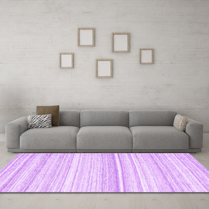 Machine Washable Abstract Purple Contemporary Area Rugs in a Living Room, wshcon2571pur