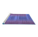 Sideview of Machine Washable Abstract Blue Contemporary Rug, wshcon2572blu