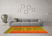 Machine Washable Abstract Yellow Contemporary Rug in a Living Room, wshcon2572yw