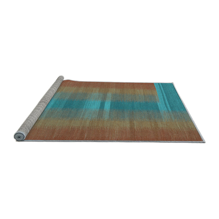 Sideview of Machine Washable Abstract Light Blue Contemporary Rug, wshcon2572lblu
