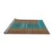 Sideview of Machine Washable Abstract Light Blue Contemporary Rug, wshcon2572lblu