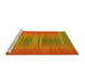 Sideview of Machine Washable Abstract Yellow Contemporary Rug, wshcon2572yw