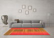 Machine Washable Abstract Orange Contemporary Area Rugs in a Living Room, wshcon2572org