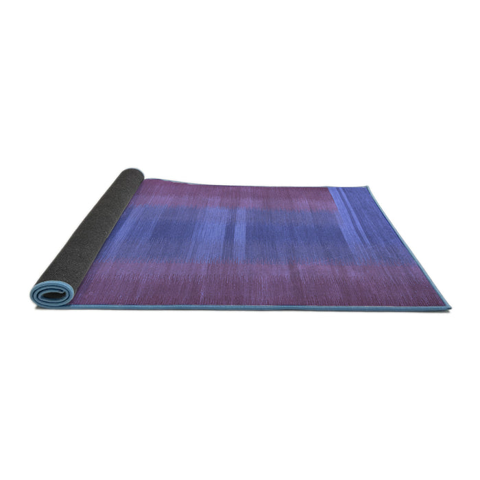 Sideview of Abstract Blue Contemporary Rug, con2572blu