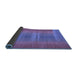 Sideview of Abstract Blue Contemporary Rug, con2572blu