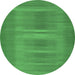 Round Abstract Emerald Green Contemporary Rug, con2572emgrn