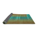 Sideview of Abstract Turquoise Contemporary Rug, con2572turq