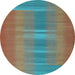 Round Abstract Light Blue Contemporary Rug, con2572lblu